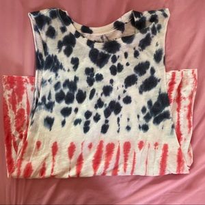 Aeropostale Red/White/Blue TieDye Tank